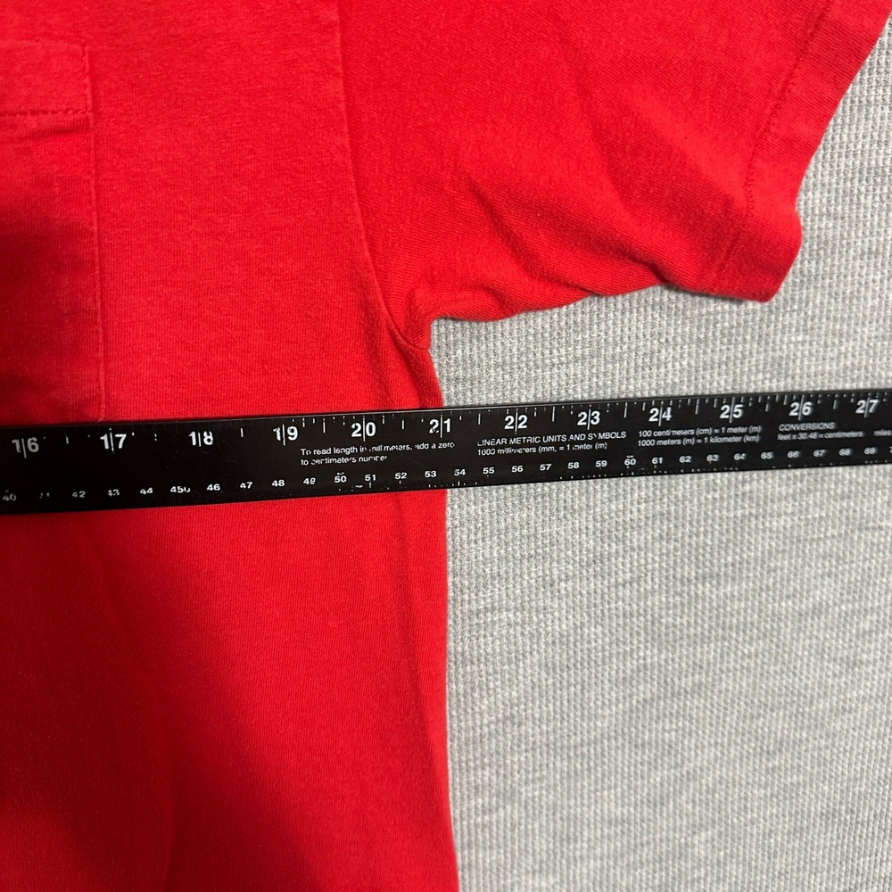 Vintage Hanes Beefy-T Methods West Pocket Graphic T-Shirt Red Size Large - Picture 6 of 9